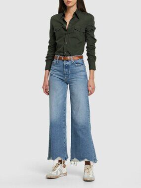 MOTHER The Tomcat Roller Chew The Sweetest Treat Cropped Wide Leg Jeans, Size 23